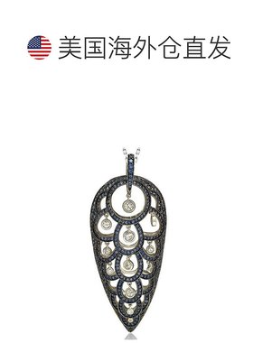 自营 Suzy Levian 纯银蓝宝石密钉项链 - 蓝色 美国奥莱直发挂件