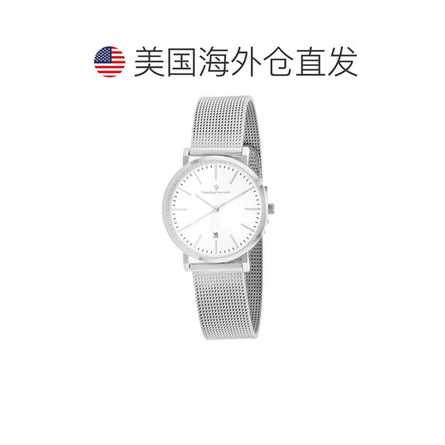 自营Christian Van Sant Women's Paradigm Silver Round 32mm - - 图1