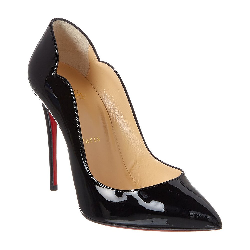 Christian Louboutin Hot Chick 100漆皮高跟鞋-黑色【美国奥-图2