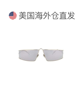 自营saint laurent方形镜框金属太阳眼镜-银色 美国奥莱直发
