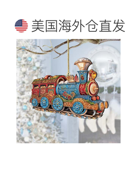 自营G. Debrekht 设计的圣诞火车木制装饰品 - 多色 美国奥莱直发