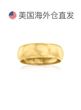 自营Ross-Simons 意大利 14kt 黄金圆顶戒指 - 黄色 美国奥莱直发