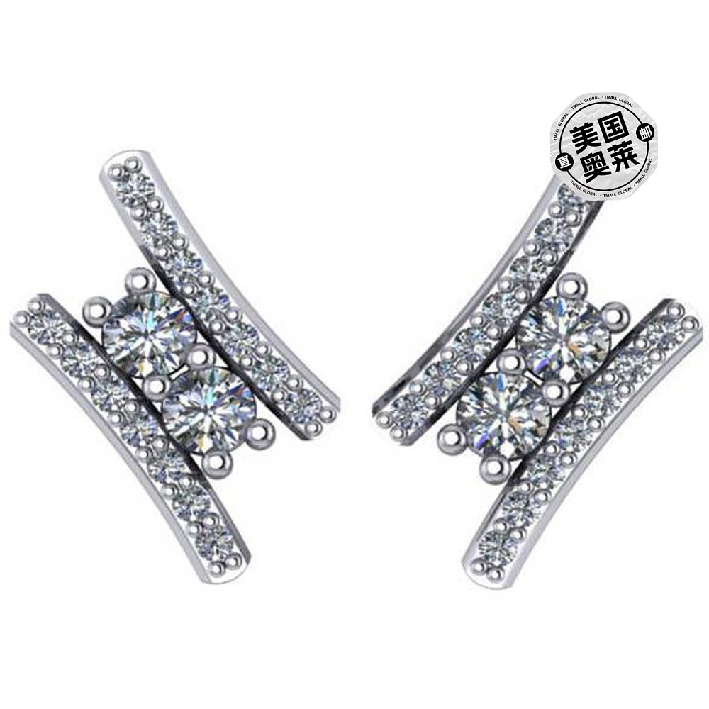 pompeii33/8Ct Forever Us 2 Stone Diamond Studs Women's Earri - 图0