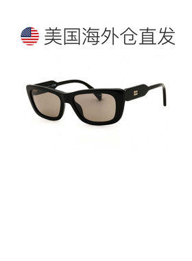自营miu miuMU B12S 16K80Q亮黑色/深灰色-亮黑色 美国奥莱直发