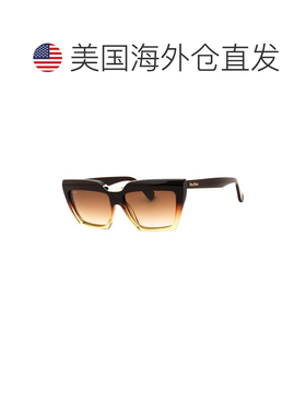 自营Max Mara女士MM0137 56mm太阳镜-棕色 美国奥莱直发配饰