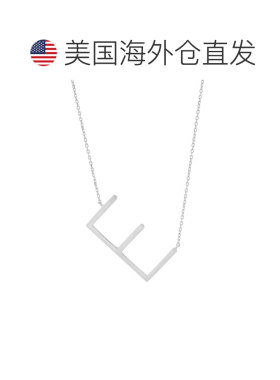 自营max + stone10k实心白色金色大侧面大写字母首字母，带可延伸