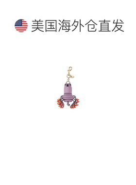 自营anya hindmarch紫色章鱼羊皮钥匙扣-紫色 美国奥莱直发