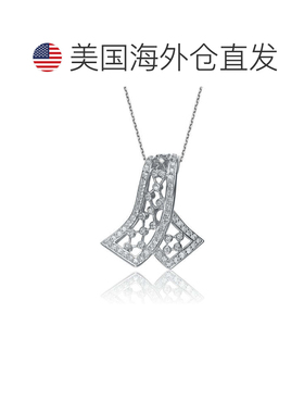 自营geneviveGv C.z.纯银镀铑增强吊坠 - 银 美国奥莱直发