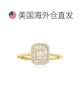 自营14 克拉黄金 Ross-Simons 钻石簇状戒指 - 白色 美国奥莱直发