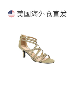 自营Men's Bella Vita Karlette Sandals  Gold Glitter Back Zip