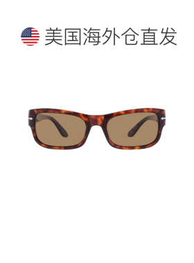 自营Persol Polarized Brown Rectangular Unisex Sunglasses PO3