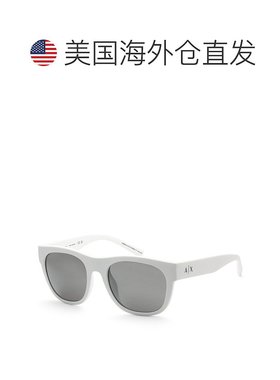 自营Armani Exchange男士55mm哑光白色太阳镜-哑光白色 【美国奥