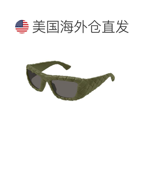 自营bottega venetaBv1303s编织超大猫眼太阳镜-灰色 美国奥莱直