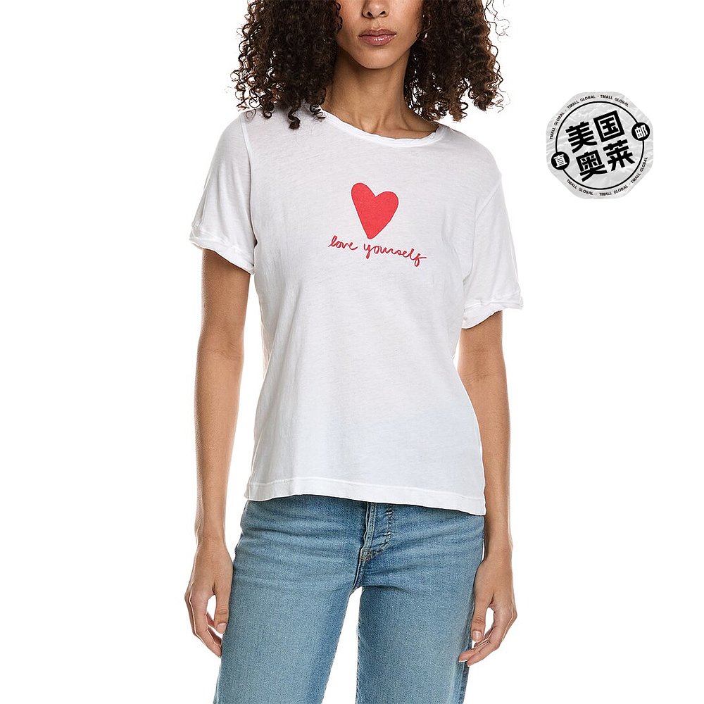 Michael Stars Sloan Love Yourself T 恤 - 白色 【美国奥莱】直 - 图0