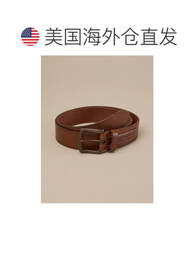 自营lucky brandLucky品牌皮革徽标腰带-绿色 美国奥莱直发