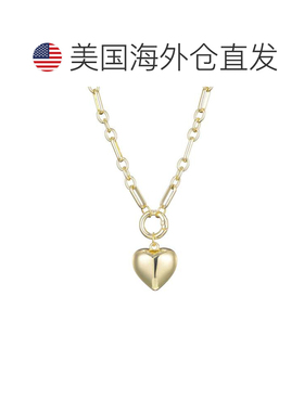 自营adorniaGold Plated Puffy Heart Link Necklace - gold 美国