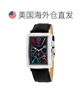 自营Christian Van Sant Men's Prodigy Black Rectangle 33mm -