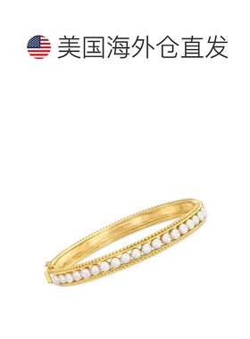 自营 Ross-Simons 18kt 金 3.5-4 毫米养殖珍珠手链 美国奥莱直发