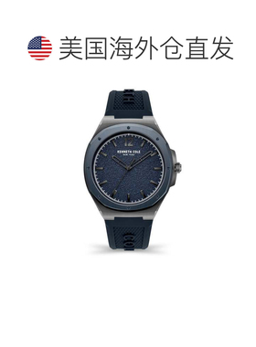 自营Kenneth Cole Men's Classic 43.5mm Quartz Watch - blue 美