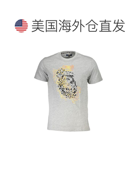自营Cavalli Class Cotton Men's Men's T-Shirt - gray 美国奥莱
