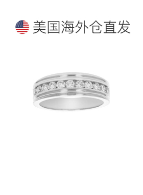 自营 vir jewels1 cttw SI2-I1 认证钻石机婚戒通道 14K 金 - 白