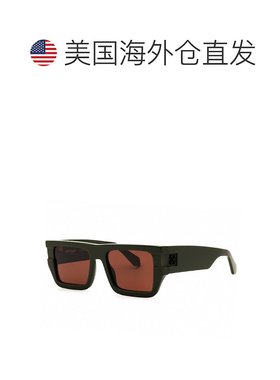 自营Off-White Sunglasses Square Full Rim, Shiny Grey Frame A