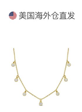 自营Mimi & Max Round Cubic Zirconia Station Necklace Yellow