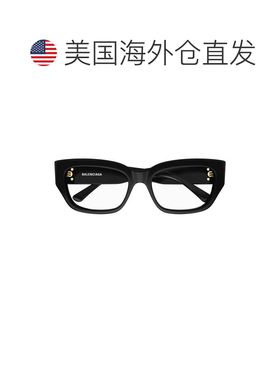 自营balenciagaBb0363o Bold矩形框架眼镜-黑色 美国奥莱直发