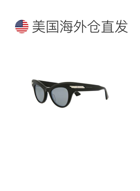 自营Bottega Veneta女士47 mm黑色太阳镜-黑色 美国奥莱直发
