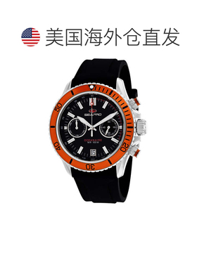 自营Seapro Men's Thrash Black Round 45mm - black 美国奥莱直