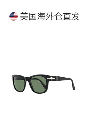 自营 Persol 中性大号方形太阳镜 PO3313S 95/31 黑色 55 毫米 -