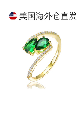 自营geneviveSterling Silver 14K Gold Plated with Colored Cub
