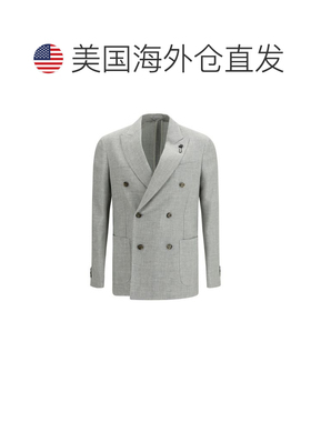 自营Lardini Wool Men's Blazer - bicolor 美国奥莱直发