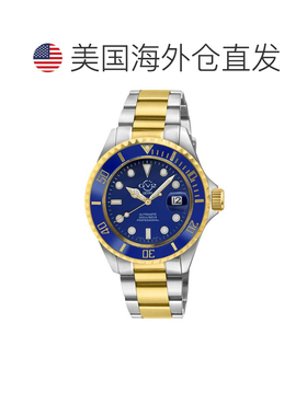 自营GV2 Men's Liguria 316L Stainless Steel Case,Blue Bezel,