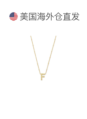 自营Kendra Scott Letter F Pendant Necklace Gold Metal - gold