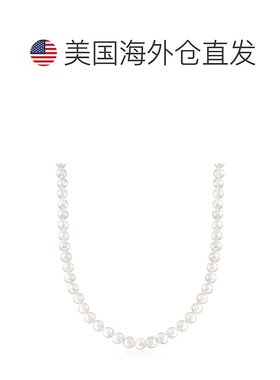 自营Ross-Simons 7-8 毫米养殖珍珠项链，带 925 纯银磁性扣环 -
