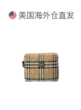 自营Burberry格子帆布小袋-米色 美国奥莱直发博柏利手提包