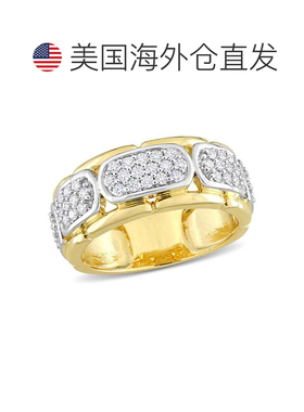 自营Mimi & Max 4/5 克拉 TW Moissanite Station 男士戒指 2 色