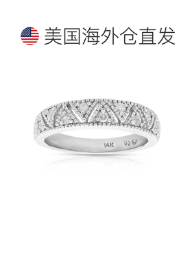 自营vir jewels0.18 克拉钻石婚戒 14K 白金 - 白色 美国奥莱直发