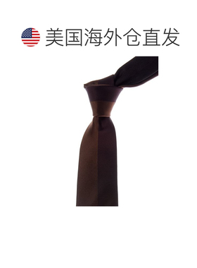自营canali黑色 & 橙色阴影真丝领带-黑色通道 美国奥莱直发