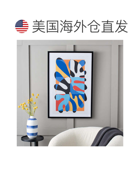 自营Safavieh Spunky Splat 裱框壁画 - 多色 美国奥莱直发