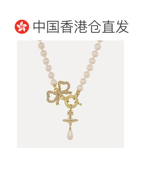 香港直邮Vivienne Westwood Rigoberta Pearl Necklace 蝴蝶结吊