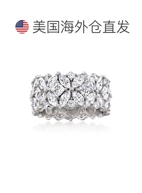 自营Ross-Simons Multi-Shaped CZ Eternity Band in Sterling Si