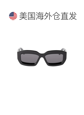 自营off-white米白色夏洛特几何太阳镜-黑-深灰色 美国奥莱直发