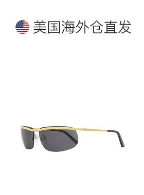 自营 Bally 中性款鲨鱼无框太阳镜 BY0111 32A 金色/哈瓦那色 68