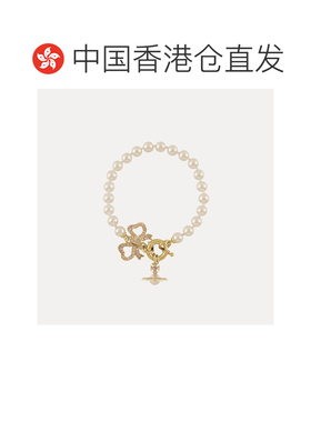 香港直邮Vivienne Westwood Rigoberta 土星蝴蝶结装饰珍珠 黄铜