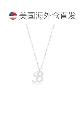 自营max + stone10k纯白色或黄金精致的脚本初始与可扩展的项链，