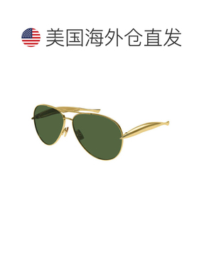自营bottega venetaBV1305S 001金色/绿色-金色 美国奥莱直发配饰