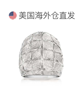 自营Ross-Simons Italian Sterling Silver Square-Pattern Ring