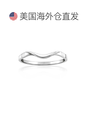 自营Ross-Simons Italian 10kt White Gold Wave Ring - white 美